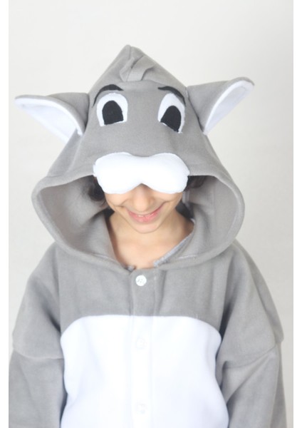 KADIKÖY KOSTÜM Çocuk Kigurumi Kedi Tom Kostümü Gereksiz Şeyler