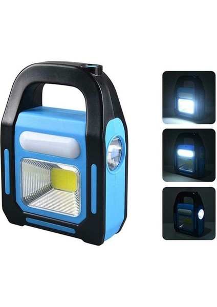 CT-9955 Hazar Güneş Enerjili LED El Fener Şarjlı USB Işıklı Lamba
