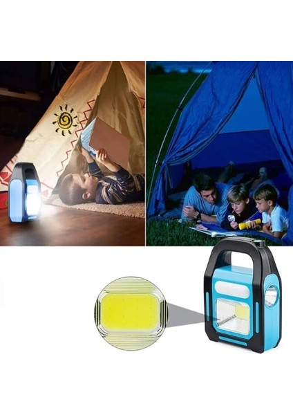 CT-9955 Hazar Güneş Enerjili LED El Fener Şarjlı USB Işıklı Lamba fırsatları
