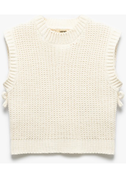 Bisiklet Yaka Kolsuz Basic Triko Süveter