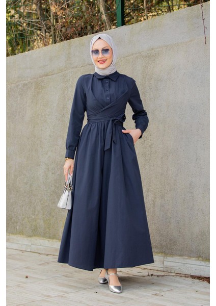Qua Pamuk Cotton Bağlamalı Elbise-Laci