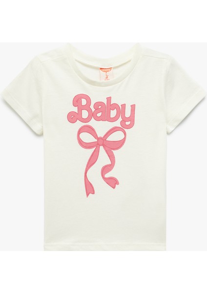 Pamuklu 3'lü Kiraz ve Fiyonk Baskılı Tişört Seti modelleri