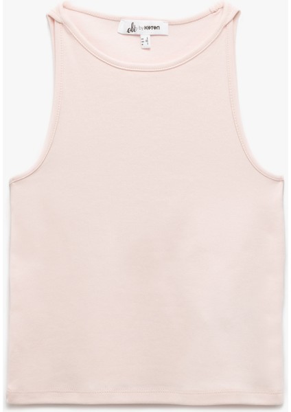Slim Fit Bisiklet Yaka Basic Kolsuz Kadın Atlet