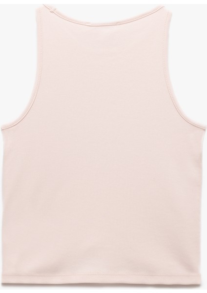 Slim Fit Bisiklet Yaka Basic Kolsuz Kadın Atlet