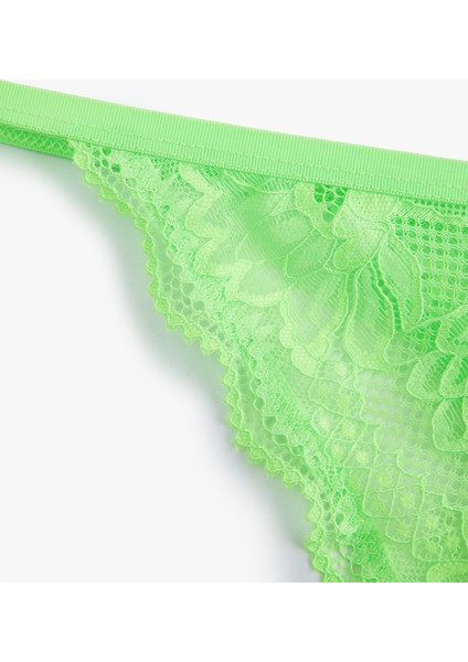 Yanları Ipli Dantelli String Külot