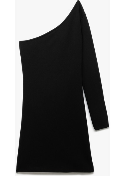 Uzun Kollu Tek Omuz Mini Elbise fiyatları