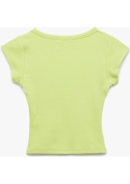 Pamuklu Slim Fit Kısa Kollu Bisiklet Yaka Tişört