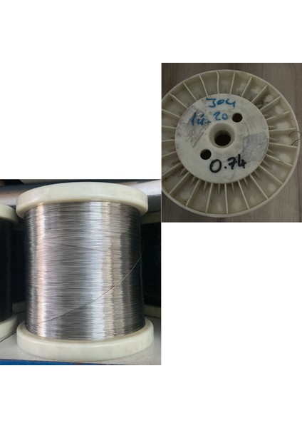 304 Kalite Paslanmaz Çelik Tel 0,74MM ( Yumuşak Parlak ) 14 kg