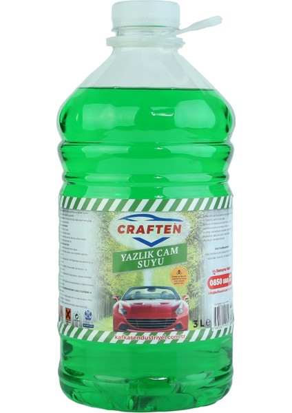 Yazlık Cam Suyu 3 Litre (Yeşil Elma Kokulu)