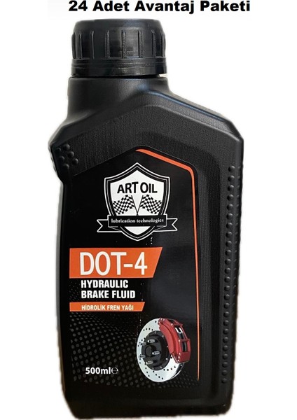Dot-4 Hidrolik Fren Hidroliği 24X0,5 Lt (24'lü Kutu)