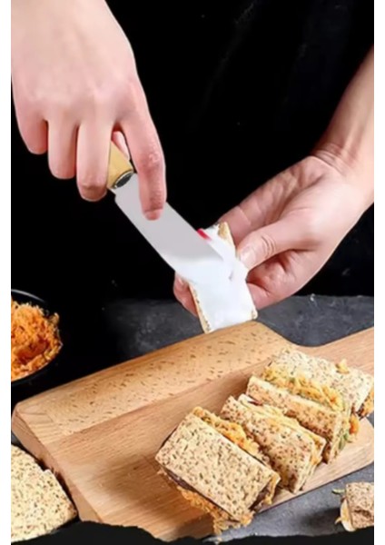 6'lı Ahşap Saplı Kahvaltı Bıçağı Seti | Reçel, Yağ, Sos Sürme Bıçağı Paslanmaz Çelik fiyatları