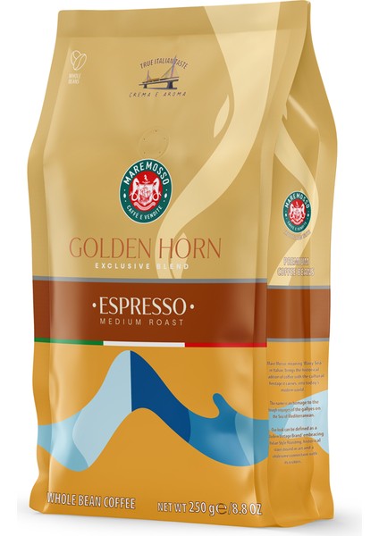Espresso Golden Horn Blend 250 gr (Çekirdek Veya Öğütülmüş) Kahve