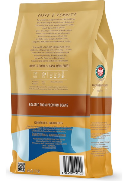 Espresso Golden Horn Blend 250 gr (Çekirdek Veya Öğütülmüş) Kahve modelleri