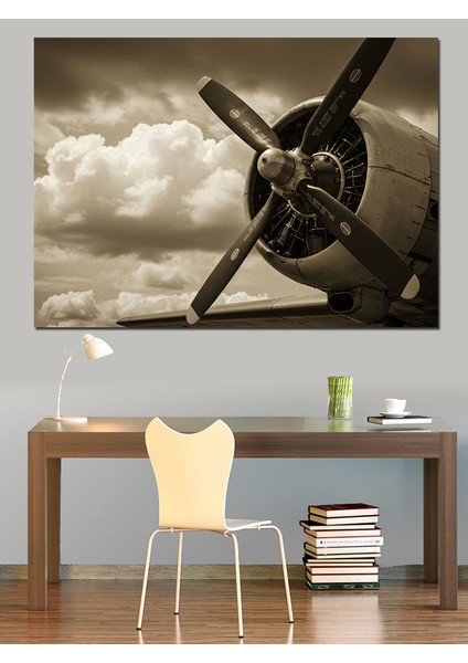 Eski Uçak Pervanesi Dekoratif Kanvas - Mdf Ahşap Tablo fiyatları