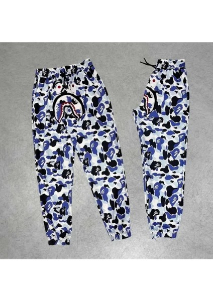 Unisex Pubg Bape x Shark Eşofman Altı