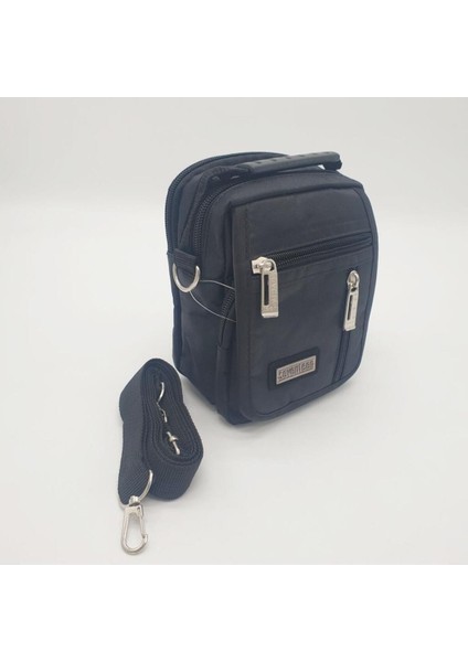 Mini Erkek El Çantası, Şık ve Pratik Gri Renkli, Günlük Kullanım İçin Uygun