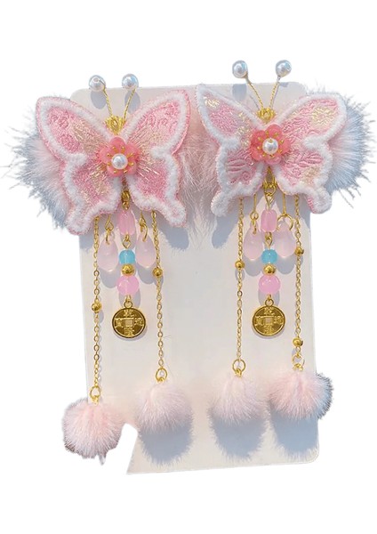 Çin tarzı çocuk yeni yılı kawaii saç klipleri cheongsam hanfu saç aksesuarları cosplay saç topu saç klips rengi: A6 (Yurt Dışından) fiyatları