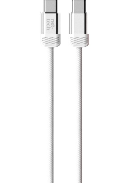 60 Watt Beyaz Hızlı Şarj Iki Ucu Type-C Süper Hızlı Sarj Kablosu(Görüntü Aktarım+Hızlı Sarj Desteği)