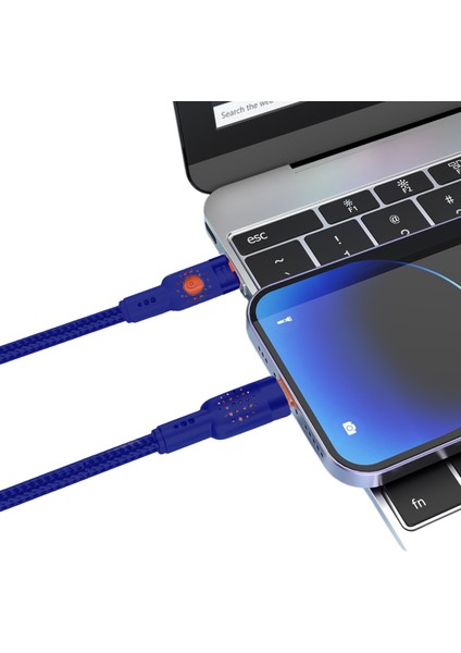 60W Sarj Adaptörleri Için Uyumlu Şarj Kablosu 1 Metre Type-C To Type-C Şarj ve Data Kablosu (Gri)