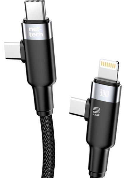 Çok Hızlı 60W Kısa USB To + Lightning+Type-C Sarj Kablosu For Laptop,macbook,notebook,iphone,samsung