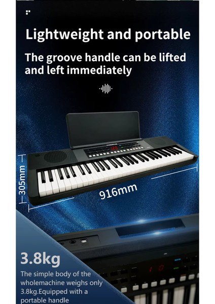 MK-6197BT 61 Tuş Org +Stand+Çanta