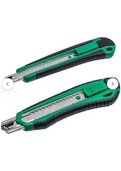 Ergonomik Kilitli Maket Bıçağı 18 mmve 9 mm Set