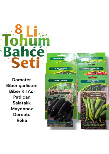 Sebze Yeşillik Tohumseti-8 Li
