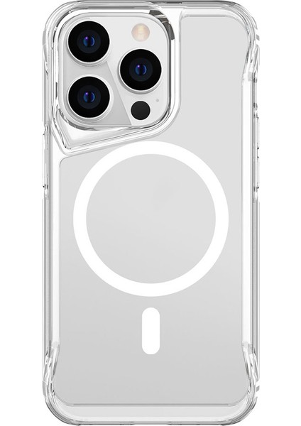 Apple iPhone 14 Pro Max Kılıf Zore Magsafe Şarj Özellikli T-Max Magsafe Kapak-Renksiz