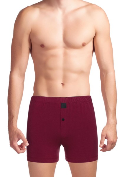 Jersey Penye-Örme Erkek Boxer Bordo 1