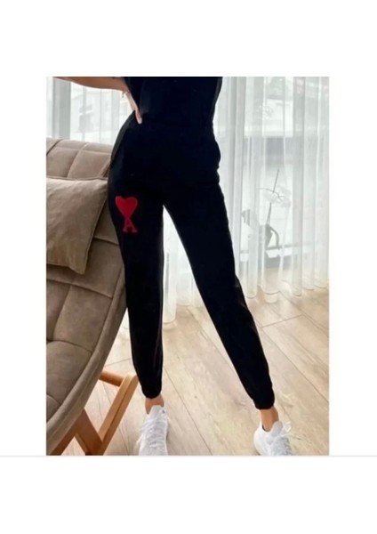 Unisex Iki Iplik Baskılı Oversize Eşofman Altı