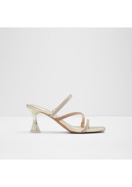 Sandalet Topuklu Terlik - Gold