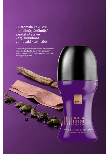 Black Suede Charm Erkek Roll-On Deodorant 50 ml