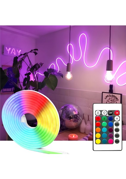 Horoz Rgb Şerit LED Neon Smart Kit(Sese Duyarlı) 5mt