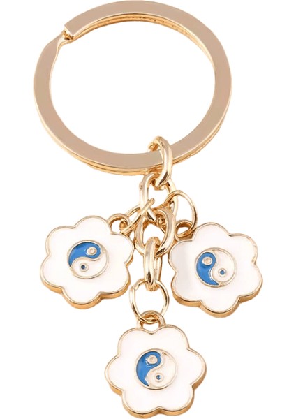 Sevimli Emaye Anahtarlık Renkli Sakura Çiçek Anahtarlık Kadınlar Için Tatlı Anahtar Zincirleri Kızlar Çanta Aksesuarları Dıy Takı Hediyeler (Yurt Dışından)