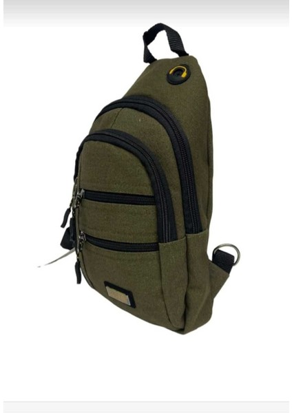 Haki Kanvas Çok Gözlü Erkek Çapraz Sırt ve Göğüs Çantası fiyatları