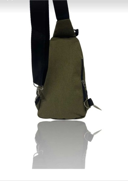 Haki Kanvas Çok Gözlü Erkek Çapraz Sırt ve Göğüs Çantası modelleri