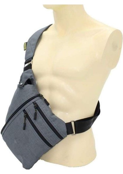 Gri Renk Çapraz Body Çanta, Günlük Kullanım, Orta Boy, Şık ve Kullanışlı