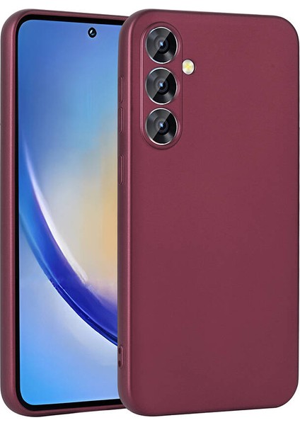 Galaxy A35 Kılıf Zore Premier Silikon Kapak-Mürdüm