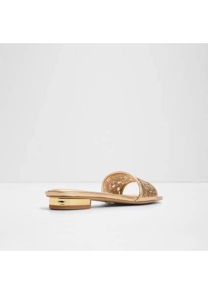 Brıllıance Sandalet Düz Terlik - Gold