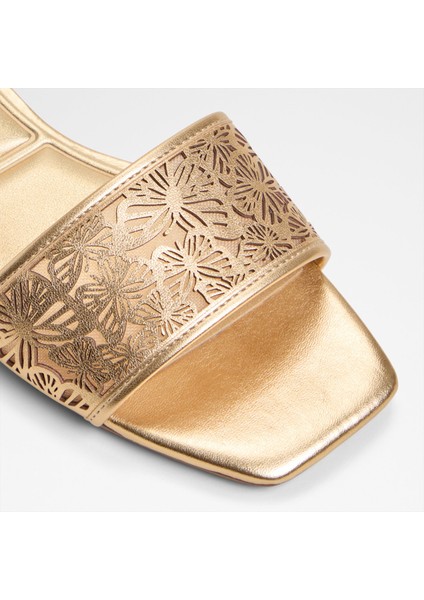 Brıllıance Sandalet Düz Terlik - Gold