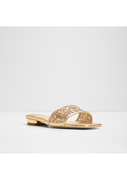 Brıllıance Sandalet Düz Terlik - Gold