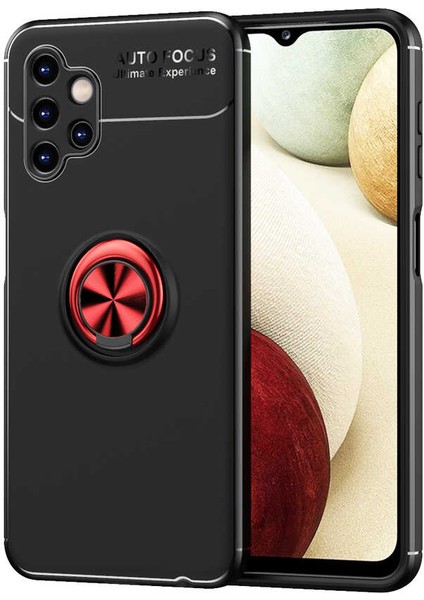 Galaxy A13 4g Kılıf Zore Ravel Silikon Kapak-Siyah-Kırmızı