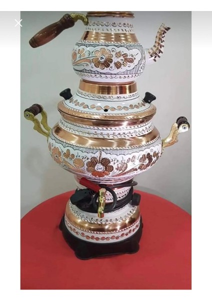 Bakır Termostatlı Semaver Büyük Boy