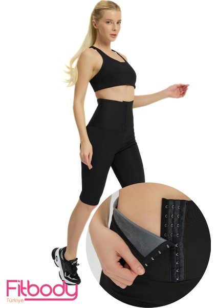 Toparlayıcı Sauna Şort Yüksel Bel Agraflı Termal Tayt fiyatları