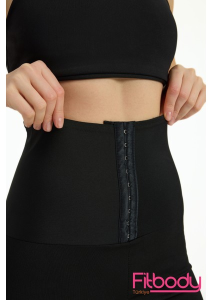 Toparlayıcı Sauna Şort Yüksel Bel Agraflı Termal Tayt fırsatları