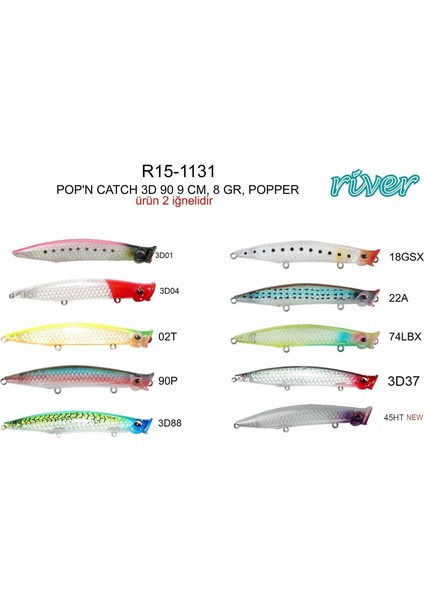 Pop'n Catch 3D 90 RENK:D37 9cm 8gr Popper