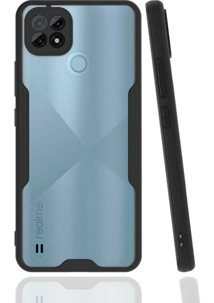 Realme C21 Kılıf Parfe Kapak-Siyah