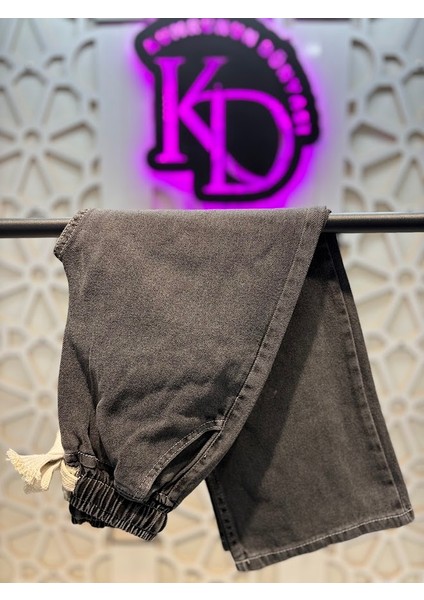 Kız Çocuk Denim Geniş Bol Paça Kot Jean Pantolon