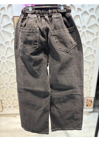 Kız Çocuk Denim Geniş Bol Paça Kot Jean Pantolon modelleri