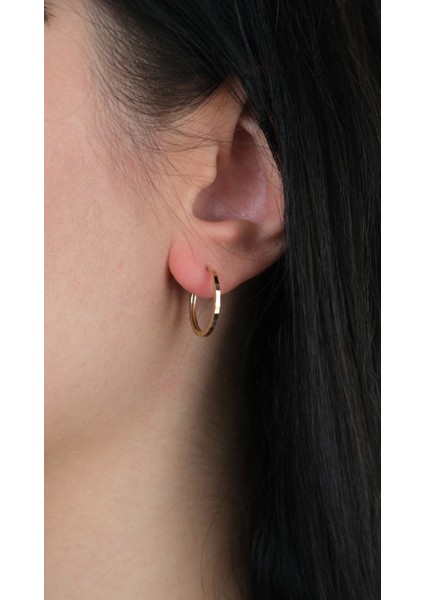 14 Ayar Altın Pullu Halka Küpe fiyatları